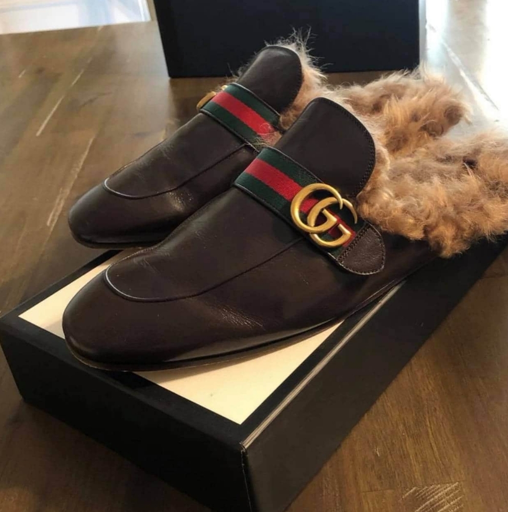 Authentic Gucci GG Princetown mules
